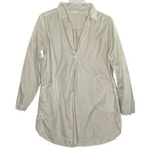 CP Shades XS Womens Teton Tan Beige Pull over Tunic Top Pockets Breathable